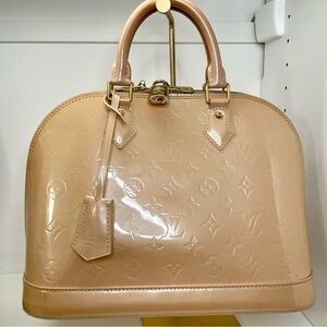 Louis Vuitton Nude Patent Leather Satchel
